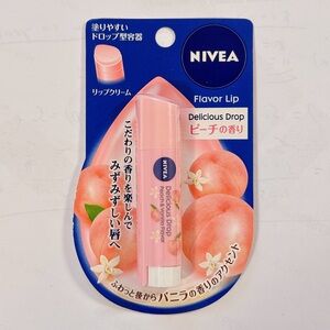 Nivea Japan Delicious Drop Peach & Vanilla Lip Balm 3.5g Kawaii Winter Hydration